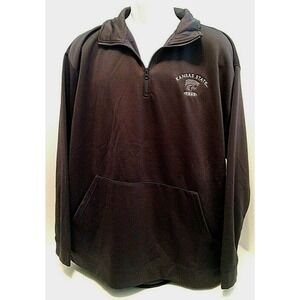 Kansas State Fleece Pullover Size L 1/4 zip soft lined NWOT College House